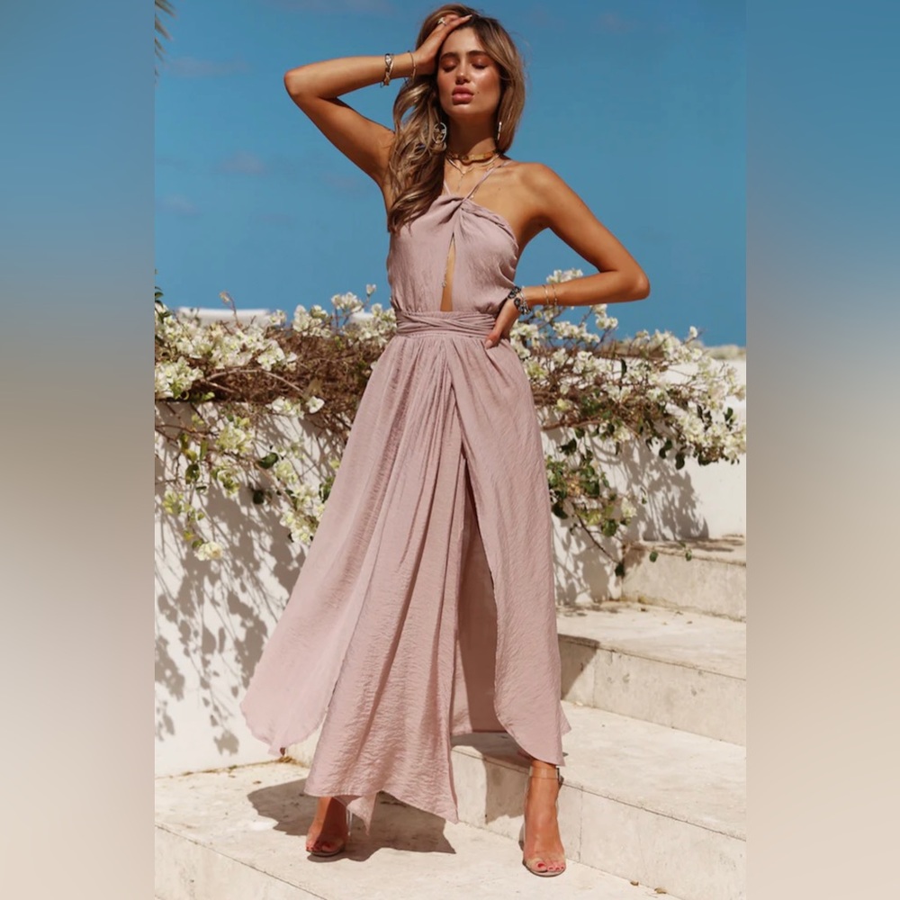 NWT Hello Molly STOP MOTION MAXI DRESS MOCHA